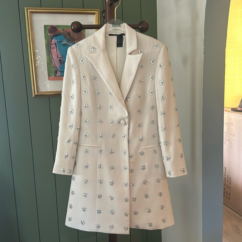 Jay Godfrey White with embellishments dress